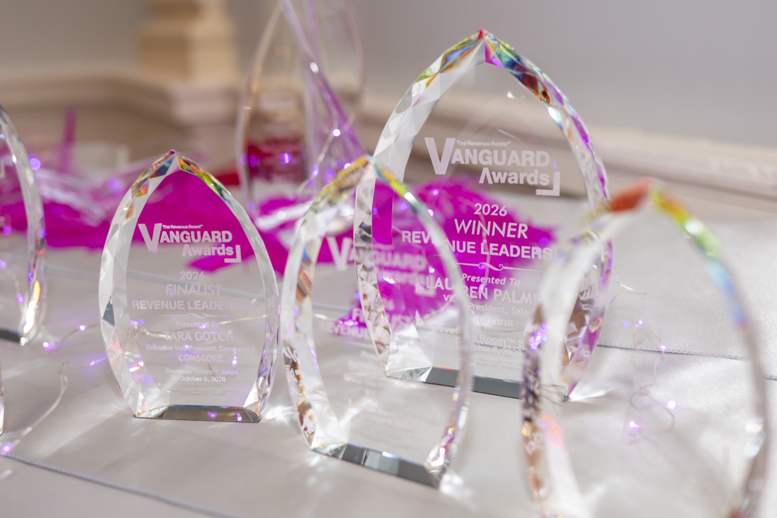The 2026 Vanguard Award trophies